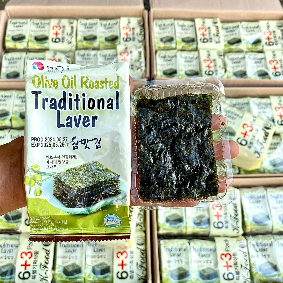 Lốc 3 Gói,9 Gói Lá Kim Rong Biển Ăn Liền K-Food, Hàng Tốt Bảo Khanh