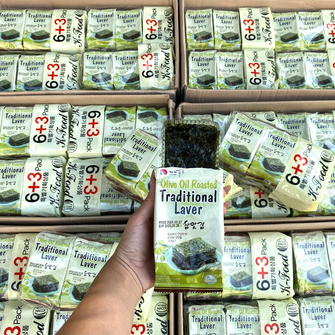 Lốc 3 Gói,9 Gói Lá Kim Rong Biển Ăn Liền K-Food, Hàng Tốt Bảo Khanh