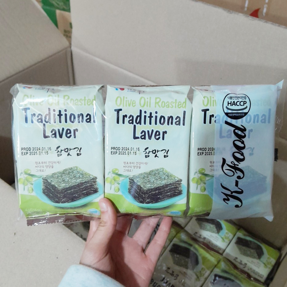 Lốc 3 Gói,9 Gói Lá Kim Rong Biển Ăn Liền K-Food, Hàng Tốt Bảo Khanh